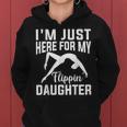 I'm Just Here For Flipping My Daughter Gymnastic Mom Dad Women Hoodie