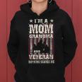 I'm Mom Grandma & Veteran Flag Soldiers Vintage Women Hoodie