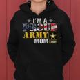 I'm A Proud Army Mom American Flag Military Veteran Women Hoodie