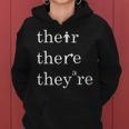 Their There And They're English Teacher Correct Grammar Women Hoodie