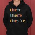 Their There They're English Teacher Grammar Explanation Women Hoodie