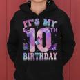 It's My 10Th Birthday Butterfly Theme 10 Year Old Party Girl Women Hoodie