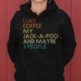 Jack-A-Poo Dog Owner Coffee Lovers Quote Vintage Retro Women Hoodie