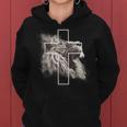 Jesus Lion Of Judah Christian Cross Women Hoodie