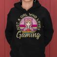 Just A Girl Who Loves Gaming Saying Anime Outfit Gamer Nerds Women Hoodie