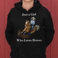 Just A Girl Who Loves Horses Equitación Occidental Sudadera con capucha para mujer