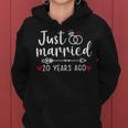 Just Married Couples Husband Wife 20Th Anniversary Women Hoodie