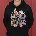 Labor And Delivery Nurse Bunny L&D Nurse Happy Easter Day Women Hoodie