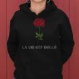 Laie Est Belle Red Rose Retro Flower Soft Grunge Aesthetic Kapuzenpullover für Damen