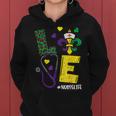 Leopard Love Nurse Life Scrub Nurse Mardi Gras Rn Icu Women Hoodie