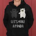 Let's Make A Panda Black Bear Polar Bear Women Hoodie