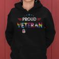 Lgbt Proud Veteran Rainbow Gay Pride Trans Flag Us Military Women Hoodie