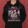 Made In Floral March 1954 70Th Birthday 70 Years Old Women Hoodie