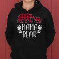 Mama Bear Christmas Pajama Red Buffalo Plaid Mother's Day Women Hoodie