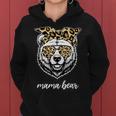 Mama Bear Face Leopard Sonnenbrille Mama Mama Muttertag Kapuzenpullover für Damen