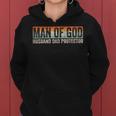 Man Of God Husband Dad Protector Christian Dad Father's Day Women Hoodie