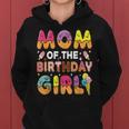 Mom Of The Birthday Bday Girl Ice Cream Birthday Party Women Hoodie