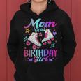 Mom Of The Birthday Girl Rolling Skate Family Birthday Party Women Hoodie