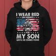 Mom Dad I Wear Red On Fridays For My Son American Flag Women Hoodie