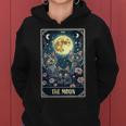 The Moon Tarot Card Three Cats Moon Flower Cute Cat Moon Women Hoodie