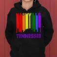 Nashville Tennessee Lgbtq Gay Pride Rainbow Skyline Women Hoodie
