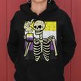 Nonbinary Skeleton Coffee Fun Enby Pride Flag Lgbt Men Women Hoodie