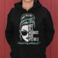 Not All Wounds Are Visible Messy Bun Mental Health Awareness Women Hoodie