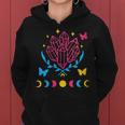 Pansexual Subtle Pan Pride Lgbtq Subtle Moon Phase Crystals Women Hoodie