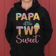 Papa Der Zwei Sweet Birthday Girl Eiscreme 2 Kapuzenpullover für Damen