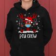 Pcu Crew Buffalo Plaid Face Mask Reindeer Nurse Xmas Women Hoodie