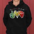 Peace Love Junenth Black Pride Freedom 1865 Women Women Hoodie