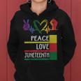 Peace Love Junenth Pride Black Girl Queen Men Women Hoodie