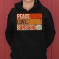 Peace Love Sunshine Mother Father Sun Lover Vintage Women Hoodie