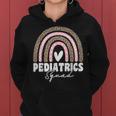 Pediatrics Squad Registered Nurse Leopard Rainbow For Doctor Women Hoodie