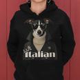 Perro Galgo 100 Estilo Italiano Chic Fashion Fashionista Cuello Sudadera con capucha para mujer