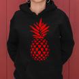Pineapple Red Hearts Valentines Day Adult Women Hoodie