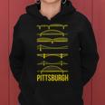 Pittsburgh Bridges Black And Yellow Silhouettes Women Hoodie