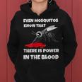 Power In The Blood Mosquito Religion Pun Christian Women Hoodie