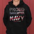 Proud Daughter Retired United States Veteran Navy Usa Flag Women Hoodie