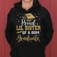 Proud Lil Sister Of A 2024 Graduate Class Of 24 Senior Grad Women Hoodie