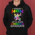 Proud Mom Of A 2024 Kindergarten Graduate Unicorn Dab Women Hoodie
