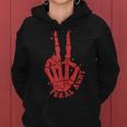 Punk Rock Mom Mother's Day Skeleton Hand Feral Aunt Women Hoodie