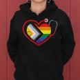 Rainbow Heart Lgbtq Doctor Nurse Medical Pride Month Squad Women Hoodie