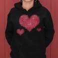 Red Heart Valentine's Day Cool Sparkle Heart Women Hoodie