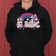 Retro Bi Babe Rainbow Bisexual Pride Flag Lgbt Pride Month Women Hoodie