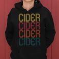 Retro Cider Wine For Cider Lover Vintage Cider Women Hoodie