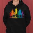 Retro Cincinnati Skyline Rainbow Lgbt Lesbian Gay Pride Women Hoodie