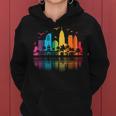 Retro Fort Lauderdale Skyline Rainbow Lgbt Lesbian Gay Pride Women Hoodie