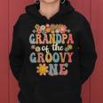 Retro Grandpa Of Groovy One Matching Family 1St Birthday Women Hoodie