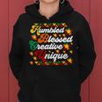 Retro Groovy Hbcu Humbled Blessed Creative Unique Women Hoodie